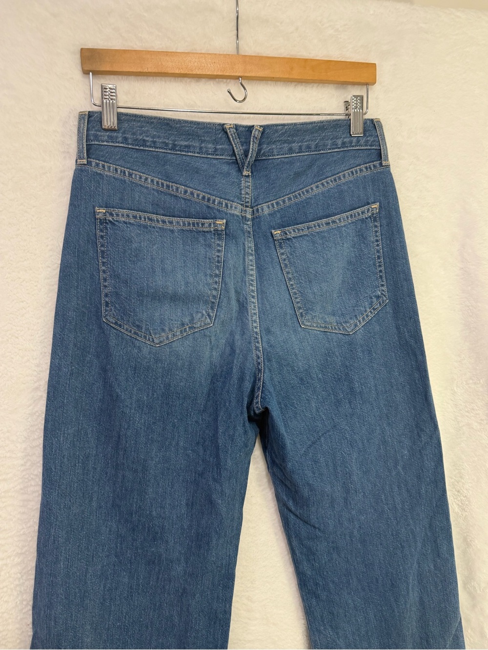 Veronica Beard Kasey Wide Leg Jeans Mid Rise Blue Size 27 Wide Leg Luxury Denim - Picture 9 of 15